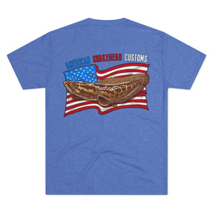 Northern Snakehead USA Flag t-shirt