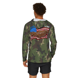 American Flag/Northern Snakehead Performance Hoodie- Classic Camo