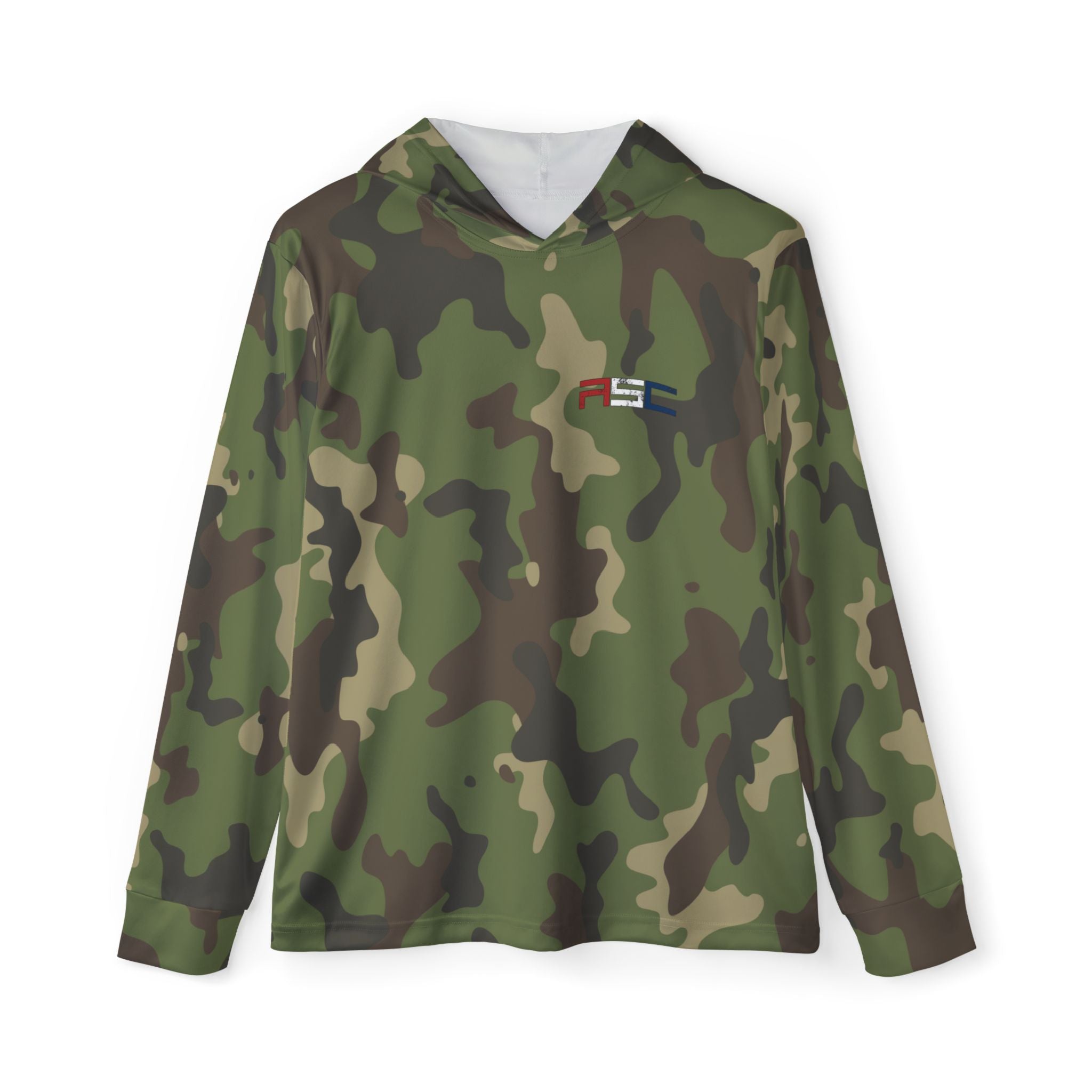 American Flag/Northern Snakehead Performance Hoodie- Classic Camo
