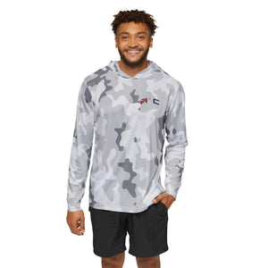 American Flag/Northern Snakehead Performance Hoodie- Artic Camo