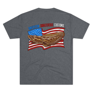Northern Snakehead USA Flag t-shirt